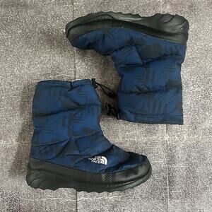 Men's The North Face Nuptse Traction Goose Down Navy Blue Traction Booties Sz 9